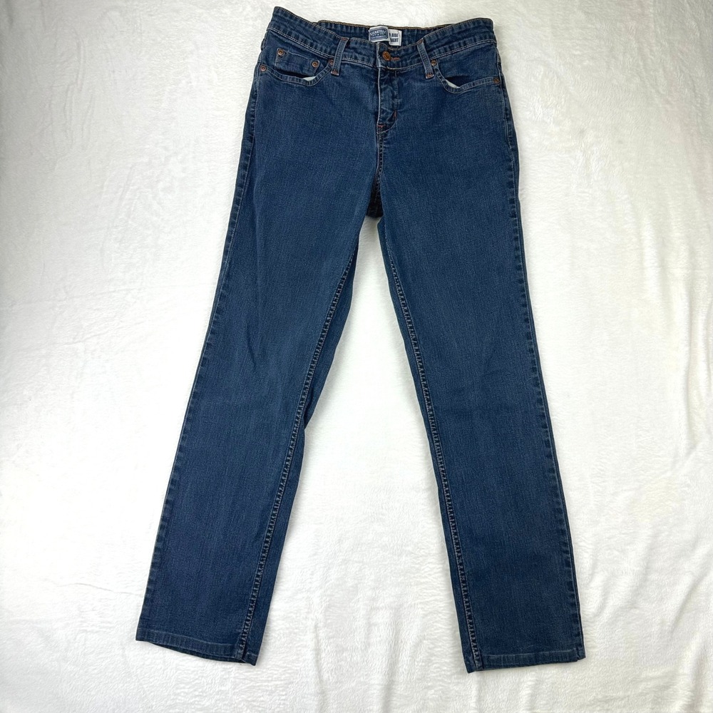 Signature Levi Strauss Jeans Womens Mid Rise Straight 10 Blue Denim‎ Medium Wash